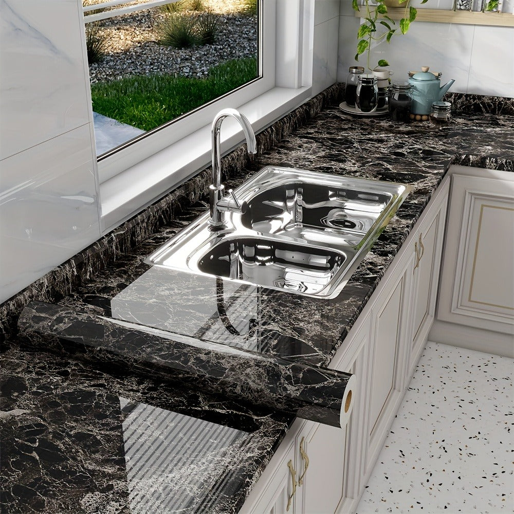 Marble Peel and Stick Wallpaper Roll - Waterproof Oil-Proof Self-Adhesive Wall Contact Paper for Kitchen Backsplash Bathroom Countertop - product image 10