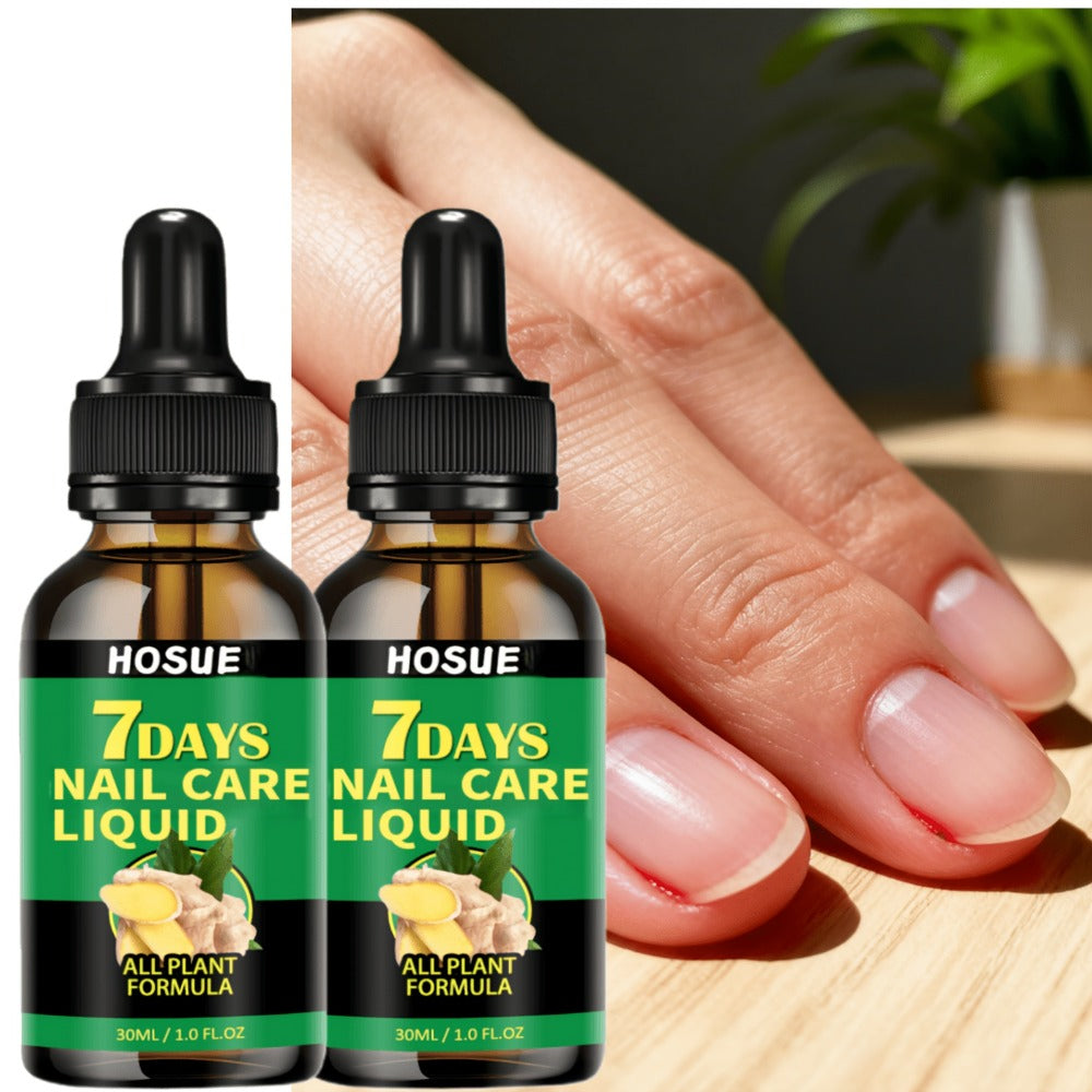 Ginger Nail Care Liquid 7-Day Repair 2-Piece Set 1.01oz Each – HOSUE Plant-Based Formula for Yellowing Gray Uneven Discolored Nails, Daily Nail Treatment Serum for Women & Men, Nai - product image 2