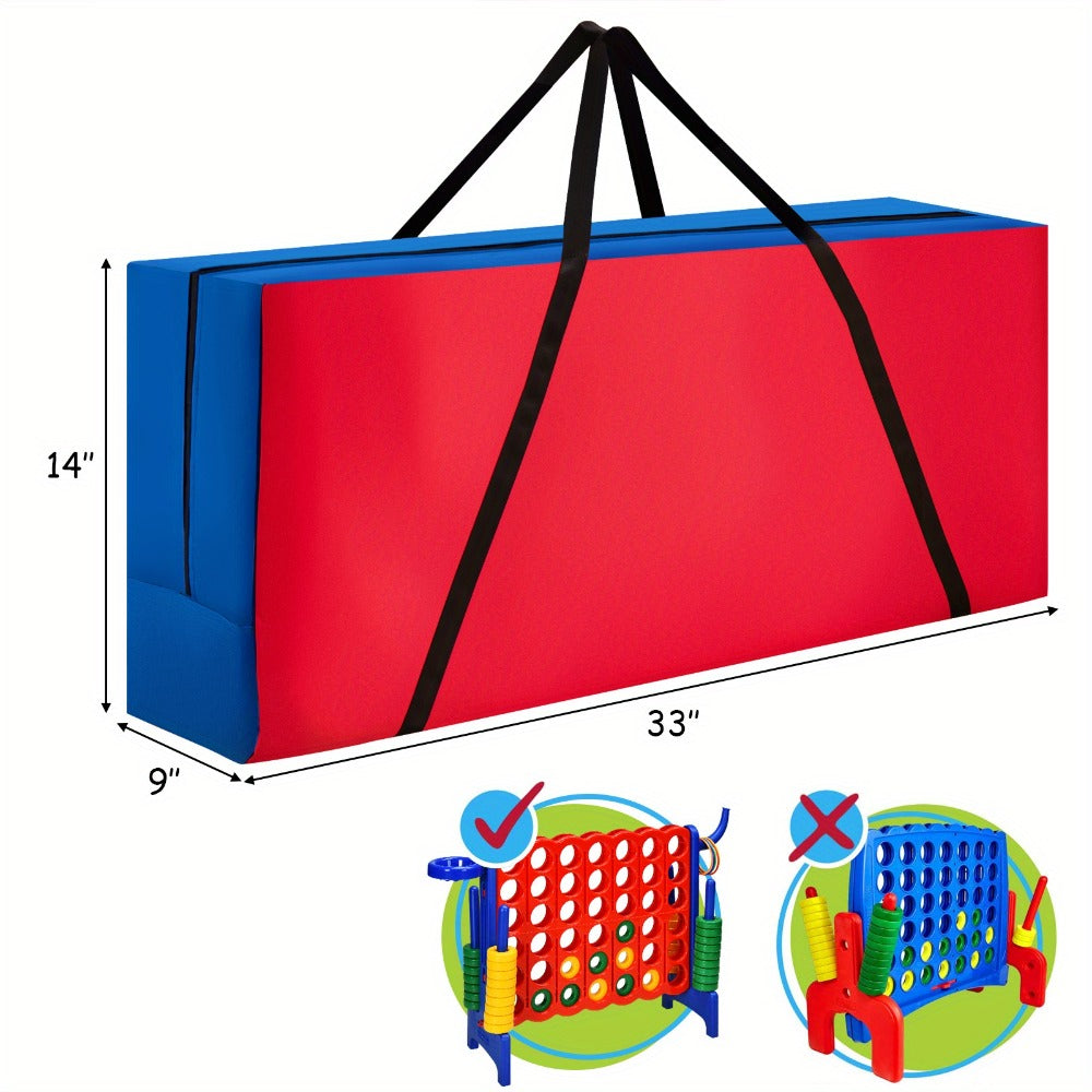 Jumbo 4 in a Row Game Storage Bag Carrying Bag for Giant Connect 4 Game Set Oxford Cloth Shoulder Strap Large Capacity Fits 33x13x29 Game Set Blue Red - product image 9