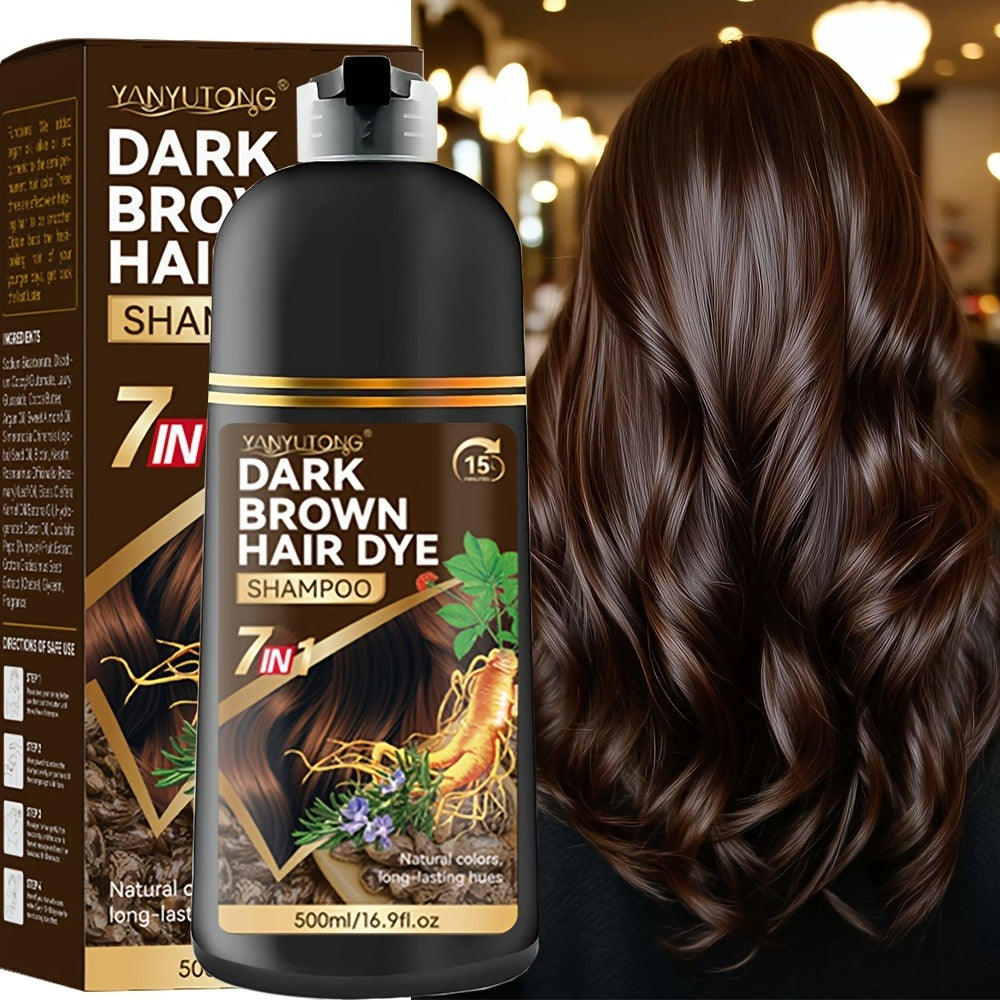 Hair Dye Shampoo Natural Plant Pigments – Covers Gray Hair Fast in 1 Wash, 16.91oz Color Shampoo in Black, Red, Brown, Dark Brown & Chestnut Brown for Women & Men, All Hair Types - product image 4