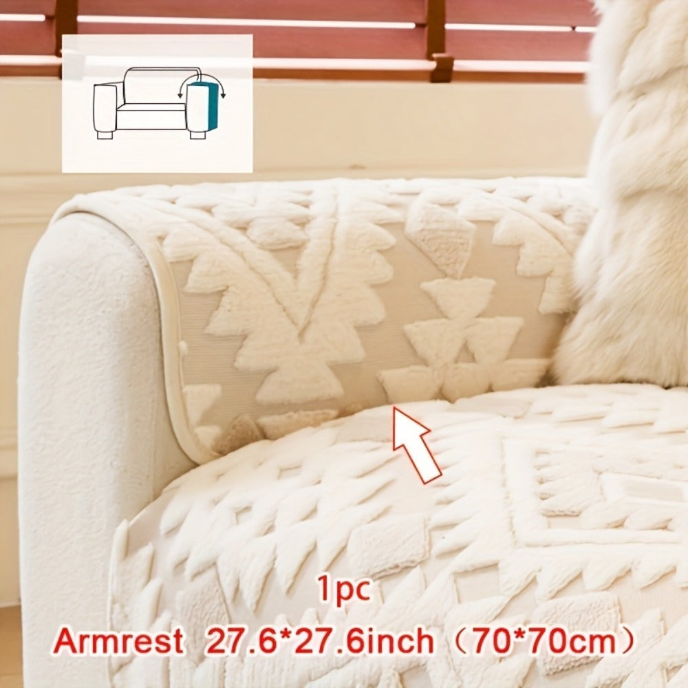 Thick Plush Sofa Cover Non-Slip Pet Friendly Machine Washable Couch Slipcover Furniture Protector for Living Room Bedroom Office Armrest to 4-Seat Multiple Colors - product image 27