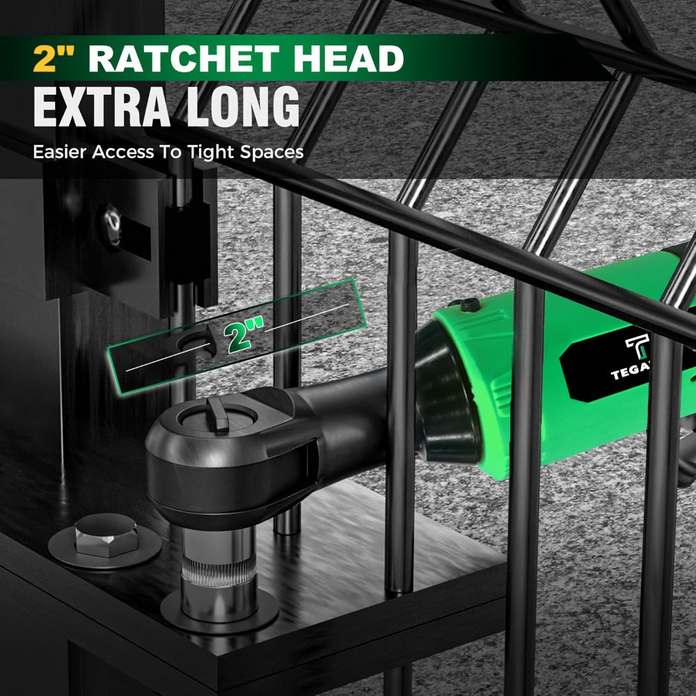 12V Cordless Ratchet Wrench Set 3/8" Drive | 40 Ft-lbs Torque, Variable Speed Trigger, Lithium-Ion Battery, 7 Sockets Included - product image 10