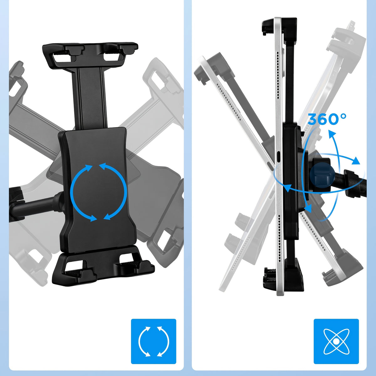 Tablet Holder For Microphone Stand, Microphone Music Holder IPad/Smartphone Tablet Tablet Holder Shee Music Mic Holder Fits Devices With Screen Sizes 4.7 To 13.5 Inches (Tablet Holder Only)