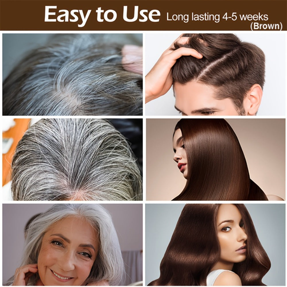 RILSIC 3-in-1 Gray Hair Color Shampoo with Plant Squalene — 100% Gray Coverage Wash & Condition Instant Results, No Mix No Ammonia, 16.91oz / 500ml for Women & Men All Hair Types - product image 19