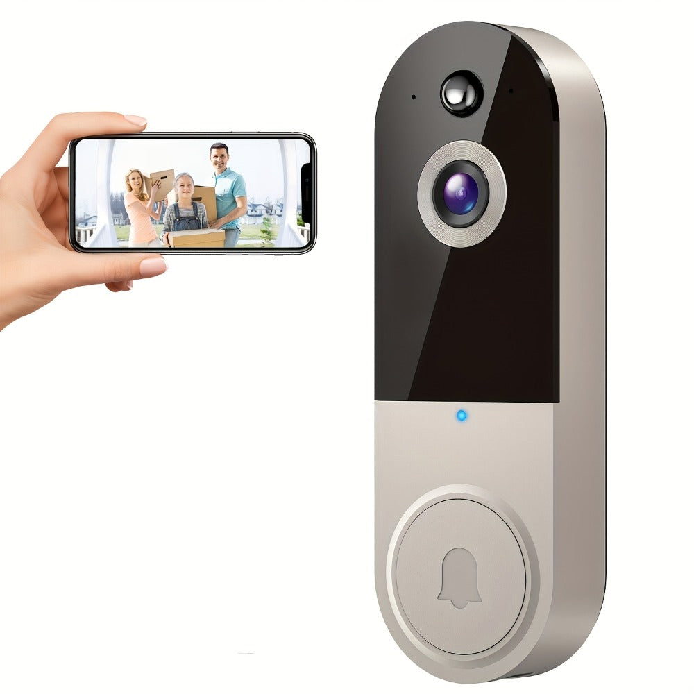 Wireless Video Doorbell Camera 1440P WiFi | AI Snapshot Night Vision Two-Way Intercom Rechargeable Battery | Photo Video Local Storage Smart Home Doorbell White Black - product image 2