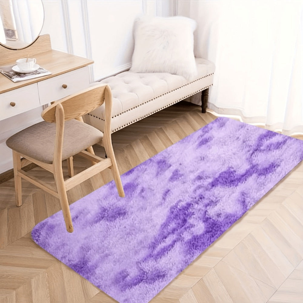 Tie-Dye Knotted Fluffy Mat Super Soft Thickened – Cozy Indoor Area Rug for Living Room, Bedroom & Office, Stylish Floor Covering 15.74x47.24 in – Dark Gray, Light Grey, Pink, White - product image 9