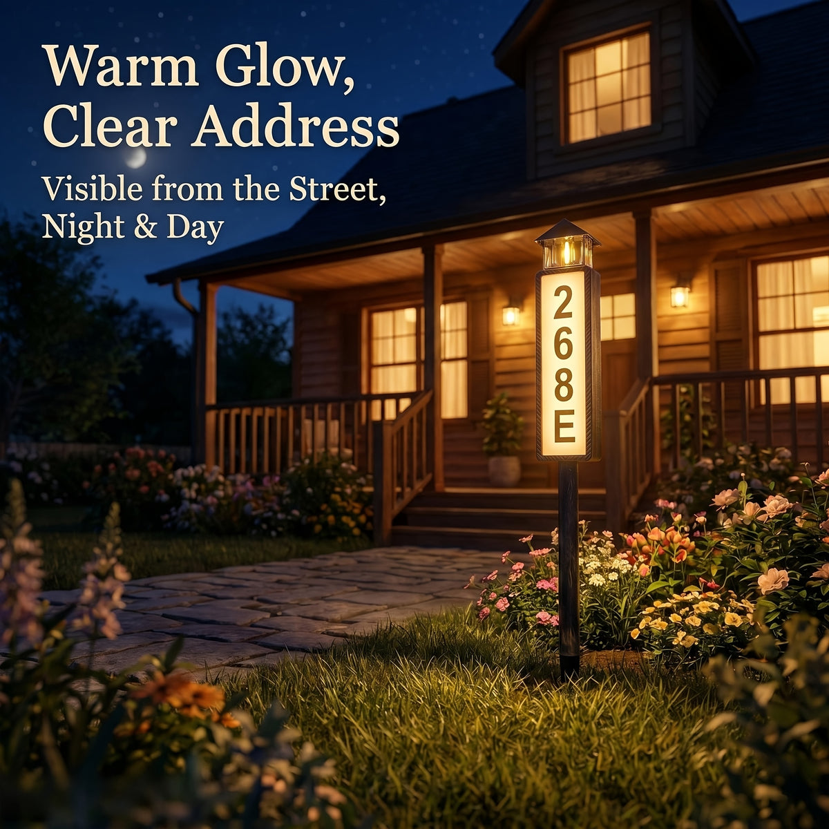 Solar Luminous House Number Sign, 3 Modes LED Lighted Address Board, Clear Visibility at Night, Suitable for Courtyards, Residences, and Apartments, Easy - product image 16