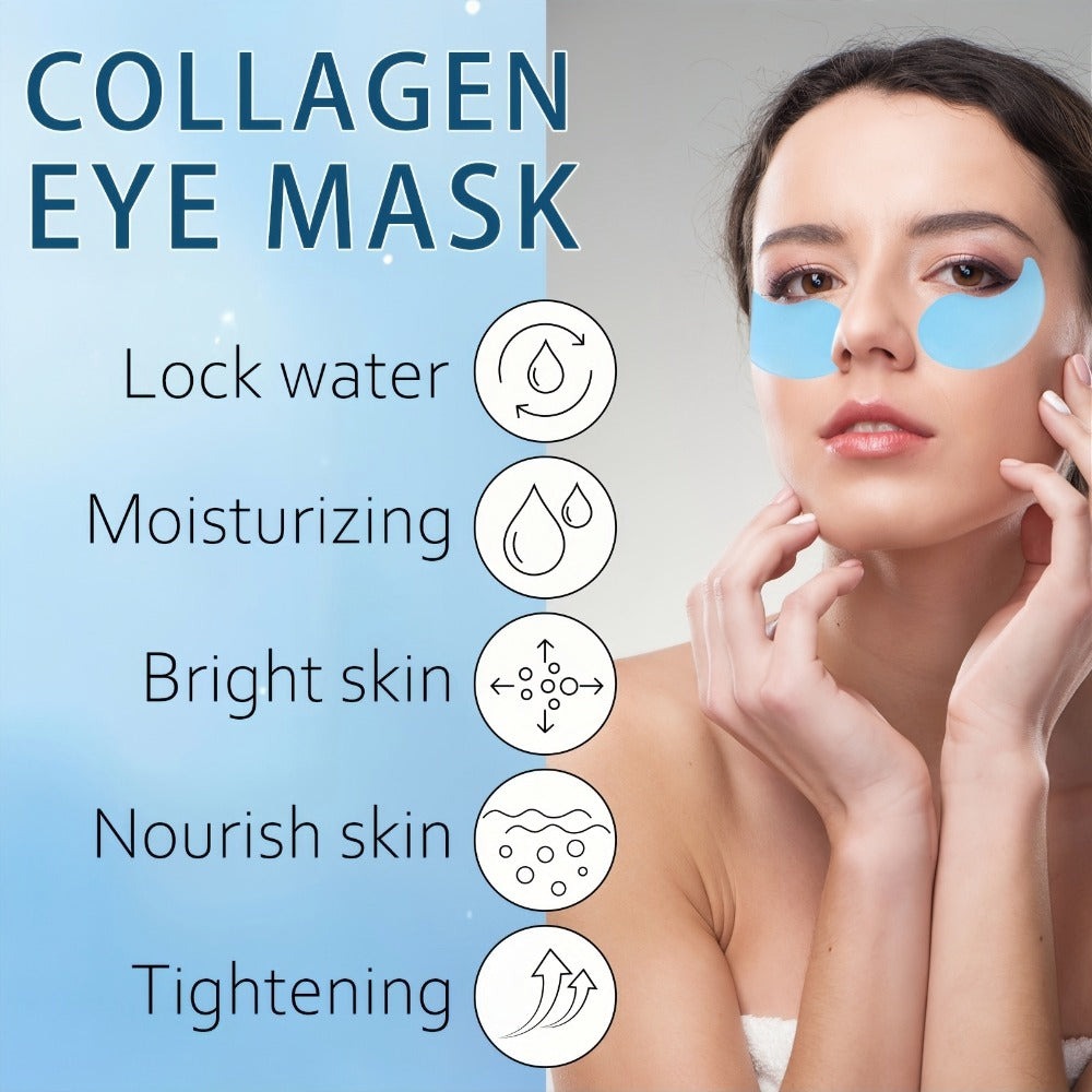 Collagen Eye Patches 60pcs with Caffeine & Niacinamide Under Eye Mask for Dark Circles Puffiness Tightening Intense Hydration Anti-Aging Eye Care for Women Men - product image 13