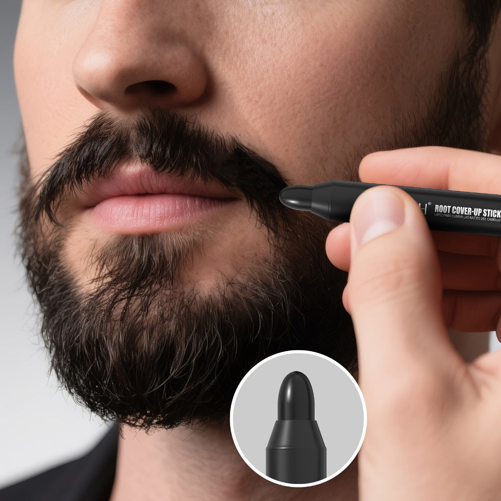 Gray Hair Root Touch Up Pen for Men – Instant Coverage Beard & Hairline Dye Stick, No-Mix Precision Applicator, Long-Lasting Color, All Hair Types, Black & Dark Brown - product image
