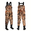 Youth Nylon Fishing & Hunting Waders, Cartoon Stripe Design, Lock Closure, Ages 4-13, Christmas & Easter Gift for Boys & Girls – Kids Chest Waders Waterproof - product image 4
