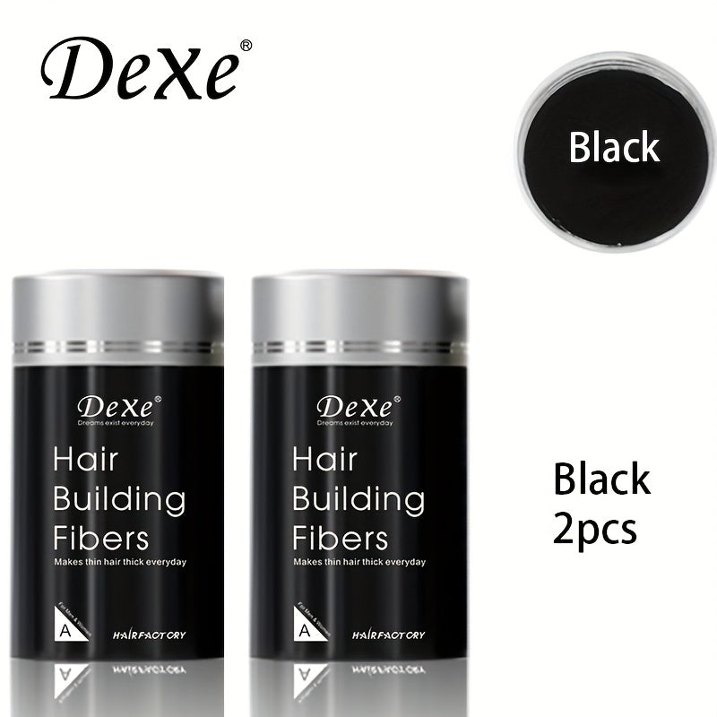 DeXe Hair Fiber Powder 2pcs x 22g — Natural Fine Thickening Fibers for Thinning Hair & Bald Spot Coverage, 1-Second Adhesion, Unisex for Men & Women, Black & Dark Brown - product image 17