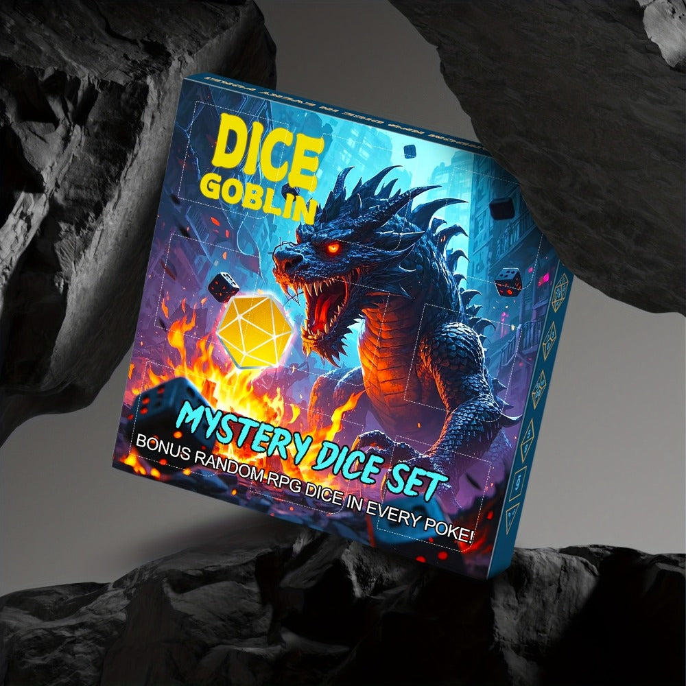 D4 D6 D8 D10 D12 D20 Surprise Gift for D&D RPG Tabletop Gamers – Mystery Box DnD Dice Set 72pcs Blind Box 9 Sets Random Polyhedral Dice with Pouches - product image