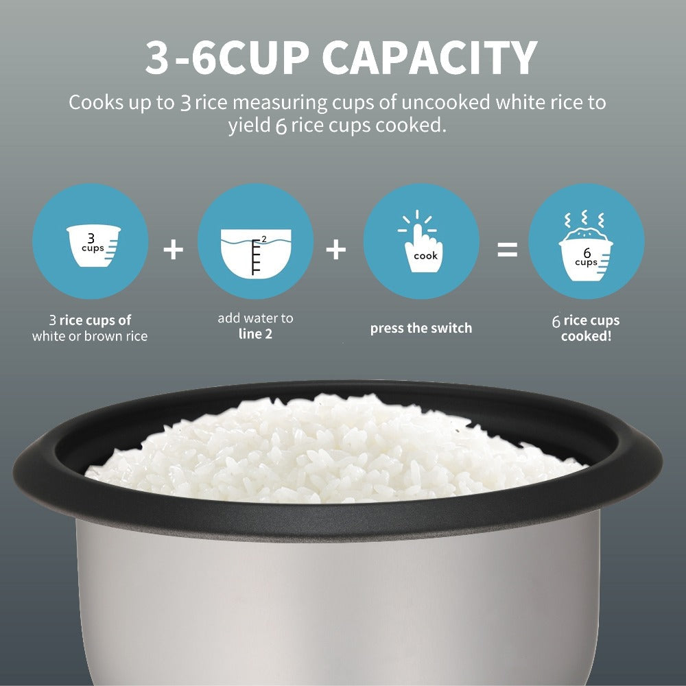 Rice Cooker & Yogurt Maker 1.5Qt – 6-Cup Non-Stick Electric Rice Cooker with Auto Keep Warm, One-Touch, Stainless Steel Liner, Steamer for Rice, Oatmeal, Soup & Yogurt - product image 5