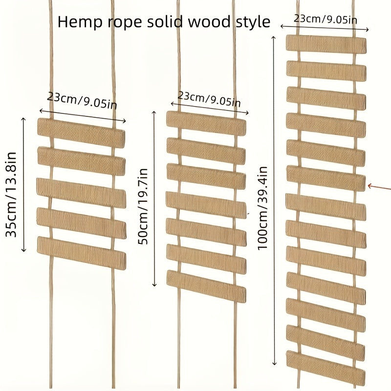 Cat Scratching Post Sisal Hemp Rope Replacement Column for Cat Tree Climbing Frame Indoor Cat Ladder – Multiple Lengths 13.78" 19.69" 39.37" Solid Wood & Hemp - product image 2