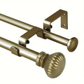 Double Curtain Rod Set Adjustable with Fluted Ball Finials Double Brackets 4 Colors 2 Sizes Window Curtain Hardware - product image 12