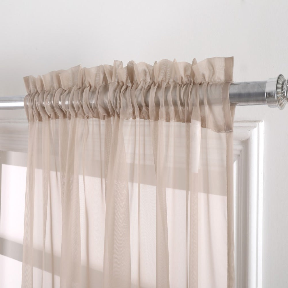 Sheer Curtains 2 Panels Rod Pocket – Light Filtering Privacy Window Drapes for Living Room Bedroom Modern Home Decor - product image 28