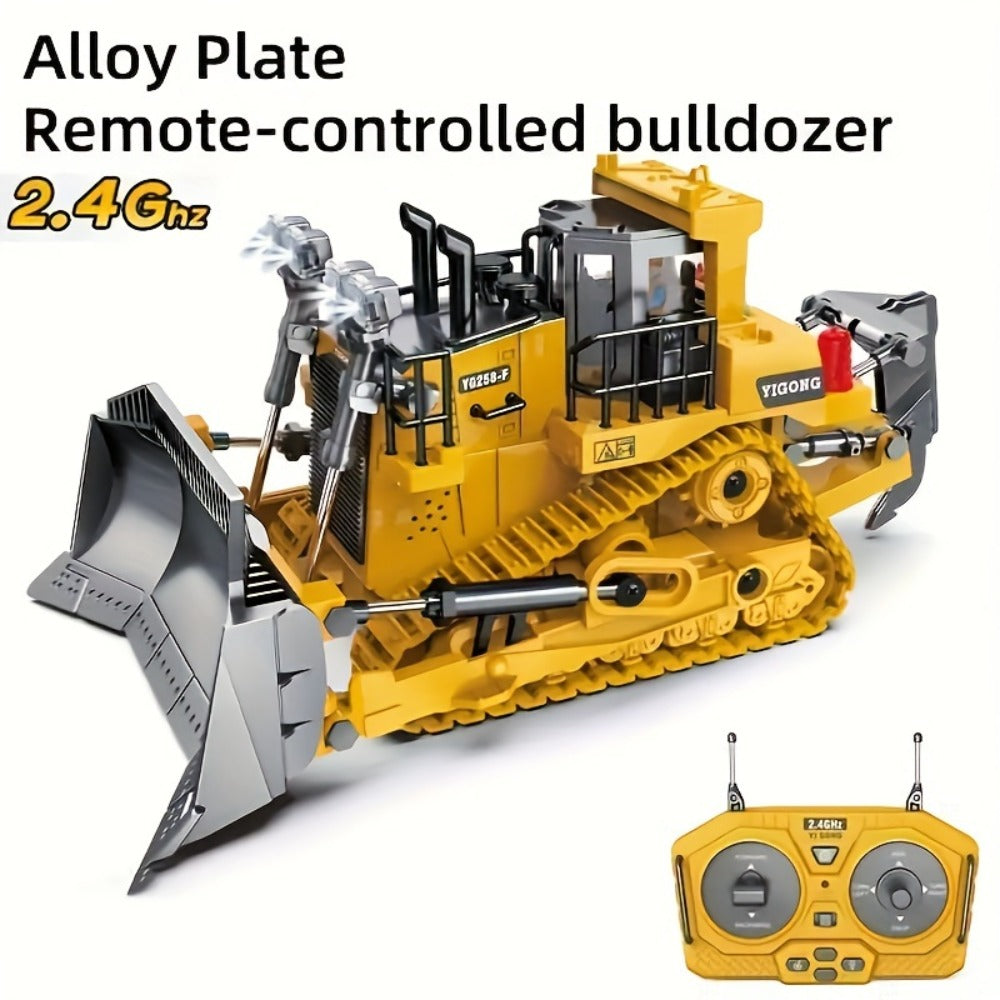 RC Bulldozer 9-Channel 2.4GHz Remote Control | Indoor Outdoor RC Construction Toy, Birthday & Christmas Gift for Boys Ages 6+ | Multifunctional Engineering - product image 3
