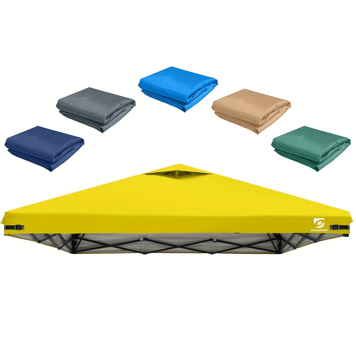 10x10 Canopy Replacement Top Cover for Straight Leg Tents | Waterproof Pop-Up Canopy Top for Camping, Outdoor Events & Backyard (Top Cover Only) | Ventilation Ports, Instant Shade, 11 Color Options