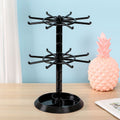 Rotating Jewelry Stand 2-Tier Black – Necklace Bracelet Earring Organizer Display Rack, Plastic Hanging Jewelry Tower for Dressing Table Counter, Keychain Holder, No Electricity Ne - product image 16
