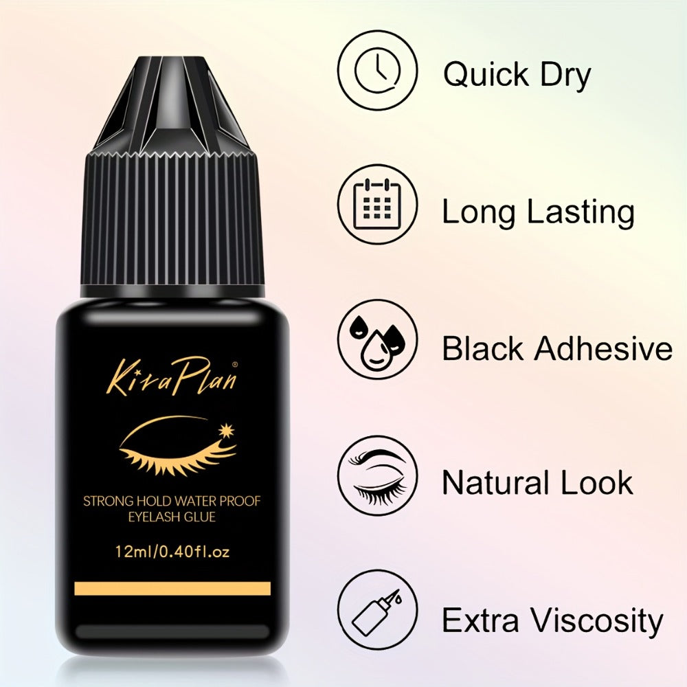 Odorless Lash Extension Glue Quick Dry Black Adhesive for DIY Individual & Cluster Lash Extensions – Self-Grafting Beginner-Friendly Eyelash Bond, Multiple Sizes Available - product image 8