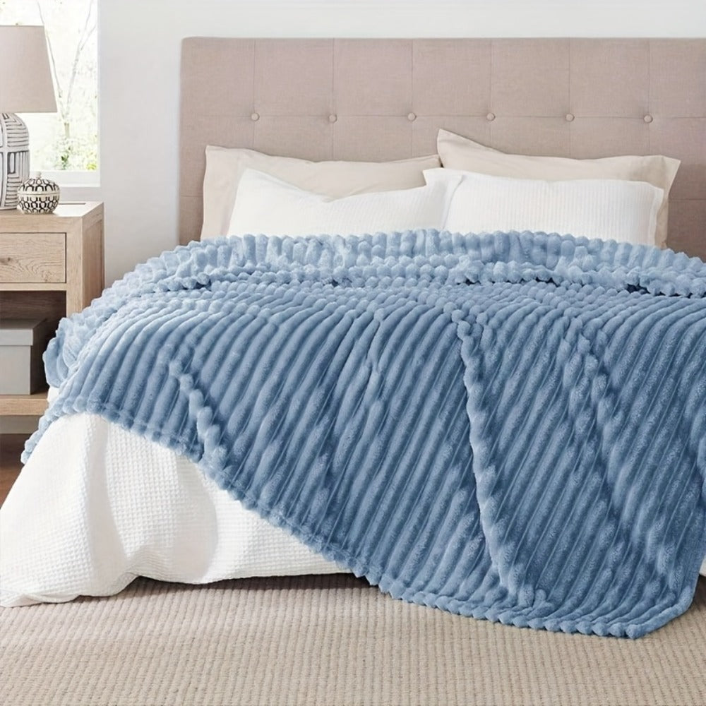 Reversible Faux Rabbit Hair Blanket – Thickened Soft Thermal Throw for Bed, Nap, Office & Camping, All Season, 4 Colors, 5 Sizes - product image 17