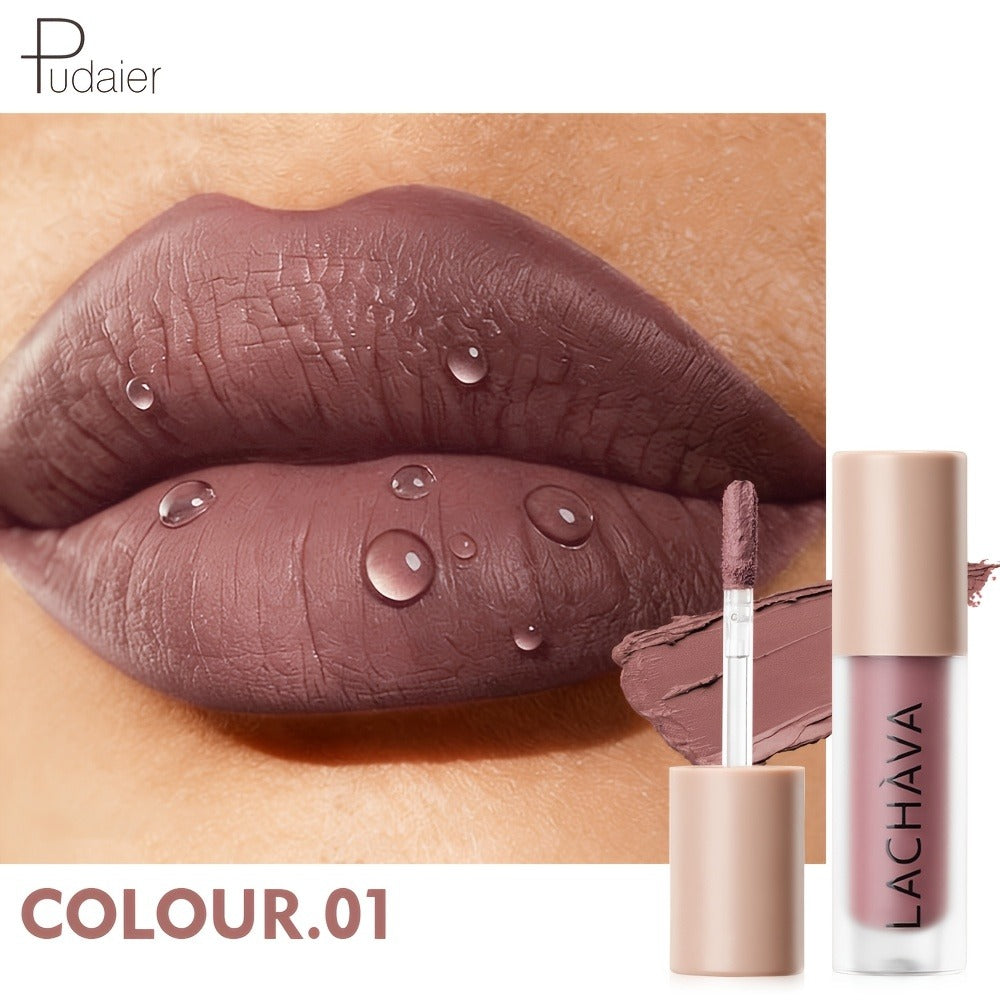 Matte Liquid Lipstick for Women — Velvet Soft Non-Drying Waterproof Long-Lasting Formula, Highly Pigmented Full Coverage Lip Color in Nude Brown Pink Red Purple Gold Shades - product image