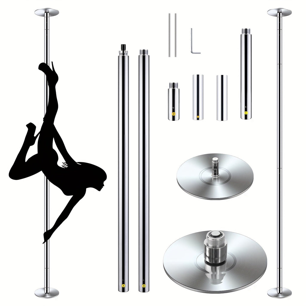 Spinning & Static Modes, Height Adjustable, Portable for Home Studio Club – Professional Dance Pole 45mm - product image
