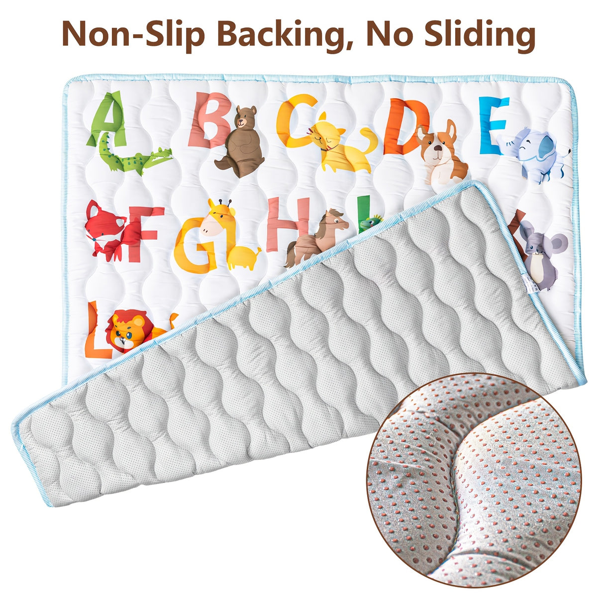 Baby Play Mat, 50x50 Playpen Mat with Super Soft Touch, Activity Mat with Upgraded Anti-Slip Bottom, Machine Washable Crawling Mat for Floor & Picnic - product image 19