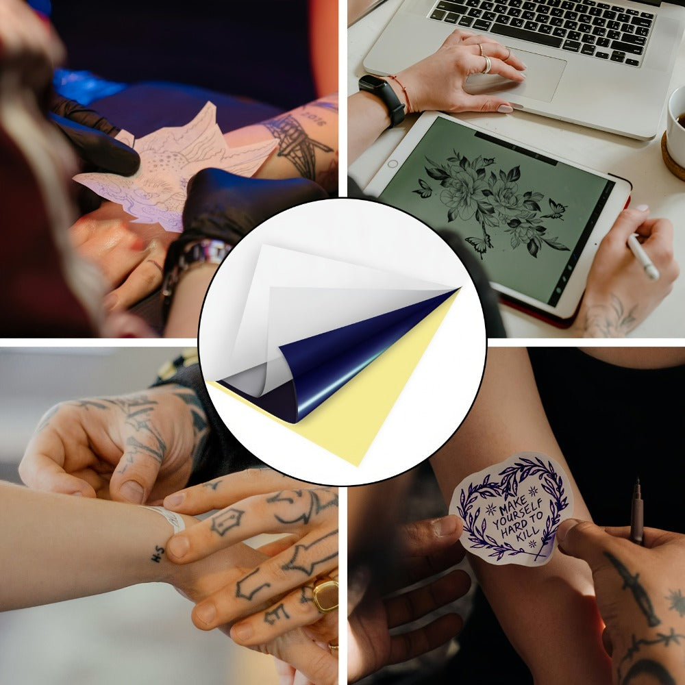 Thermal Tattoo Transfer Paper 40 Sheets Peripage Ink-Free A4 Stencil Paper High Definition Fast Imaging for Tattoo Stencil Printer Compatible with Tattoo Artists & Beginners - product image 6