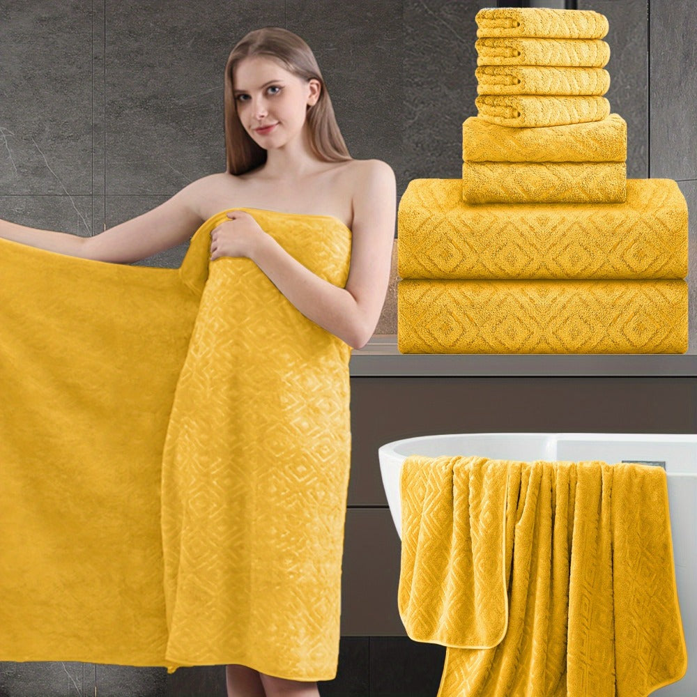 700GSM Bath Towel Set 8 Piece Extra Large Ultra Soft Thick - Highly Absorbent Quick Dry | 2 Oversized Bath Towels 2 Hand Towels 4 Washcloths | 16 Colors | Bathroom Hotel Gym Spa Ad - product image 26