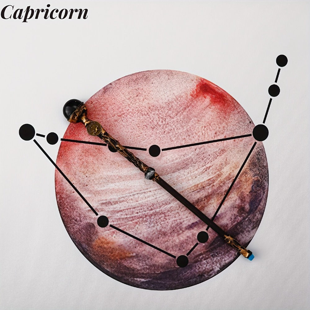 Handmade Astrology Wand All 12 Signs Aries Taurus Gemini Cancer Leo Virgo Libra Scorpio Sagittarius Capricorn Aquarius Pisces Cosplay Party Decor Birthday Gift | Zodiac Crystal Magic Wand with Gift Box