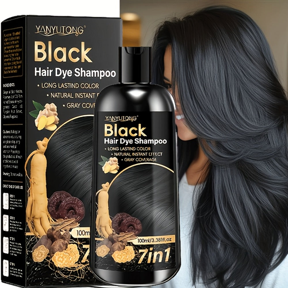 7-in-1 Gray Hair Coverage Color Shampoo with Ginger Oil Biotin & Rosemary — Gentle Scalp-Safe Formula, No Ammonia, Long-Lasting Color, 3 Shades Brown Chestnut Brown Black, Men & Wo - product image 3
