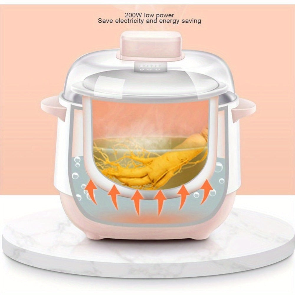 Electric Ceramic Stew Pot 1L 200W Anti Dry Burn 24H Intelligent Reservation Slow Cooker for Porridge Rice Soup Congee Small Family Individual Use - product image 6