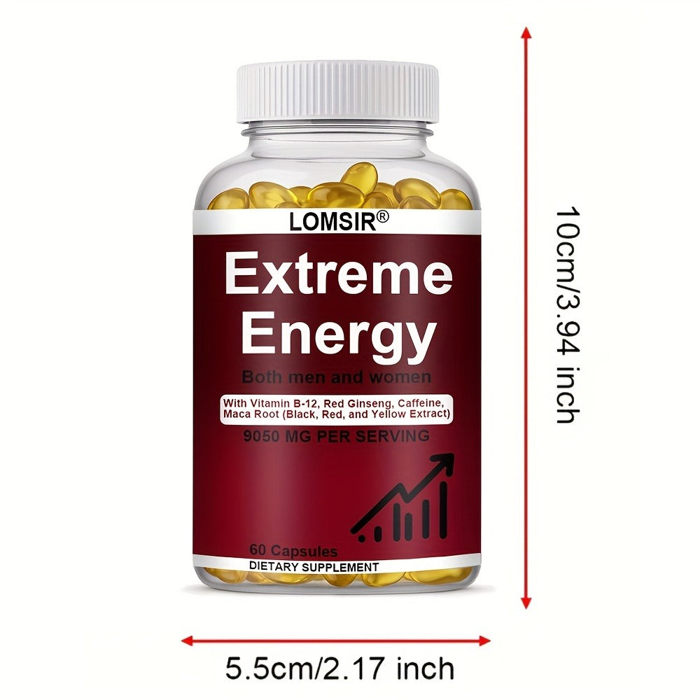 Red Ginseng Energy Capsules 9050mg with Maca & Saw Palmetto – Everyday Vitality & Stamina Supplement for Men & Women | Natural Energy Booster Softgels | 60 Count - product image 3