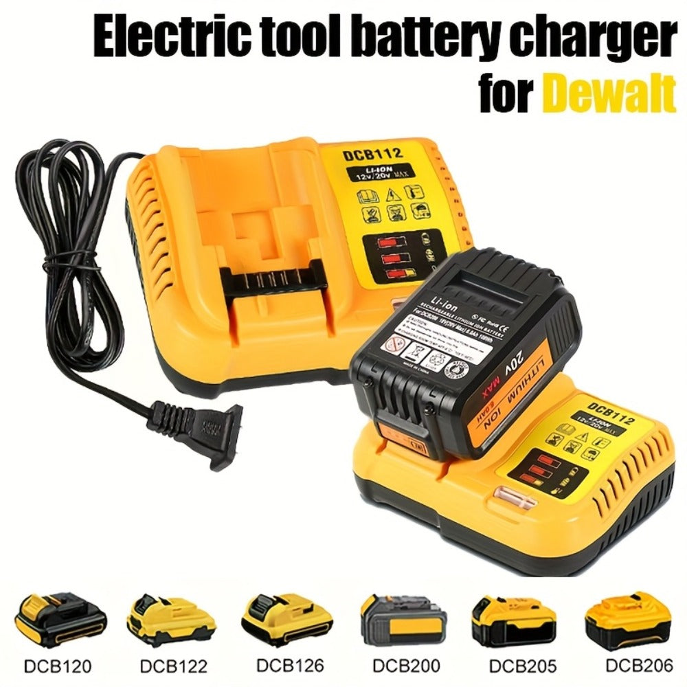 Fast Battery Charger for DeWalt 12V 20V 60V MAX Compatible with DCB120 DCB126 DCB200 DCB201 DCB208 DCB606 DCB609 DCB612 Rapid Charger for DeWalt Cordless Power Tool Batteries - product image 2