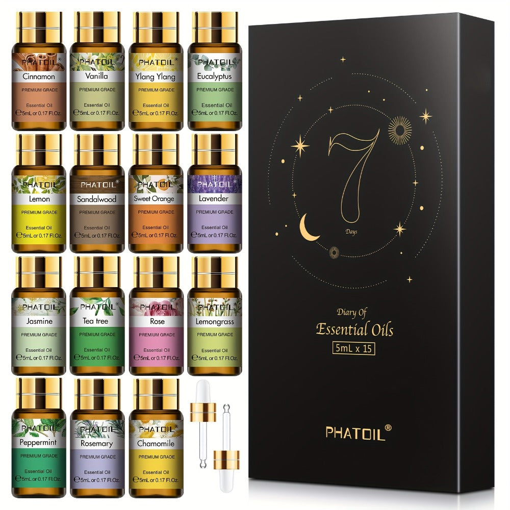 Essential Oil Kit 15pcs – 5ml Aromatherapy Gift Set for Diffuser, Humidifier & Candle Making | Mother's Day, Christmas, Valentine's Day Gift - product image 3