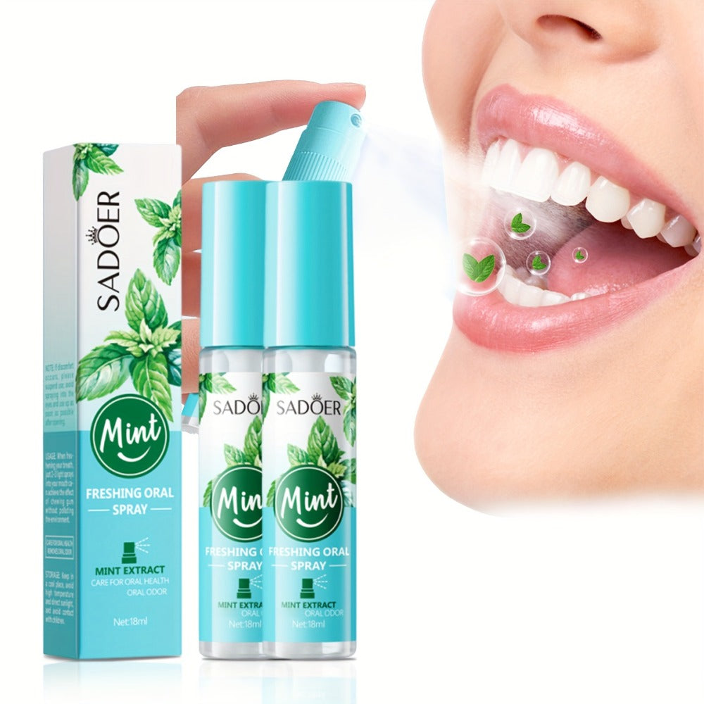Mint Breath Spray with Tea Tree Essence Portable Oral Freshener — Fast-Acting Compact Pocket-Size Mouth Spray for On-the-Go Fresh Breath, Available in 2-Pack & 4-Pack Gift Set - product image 2