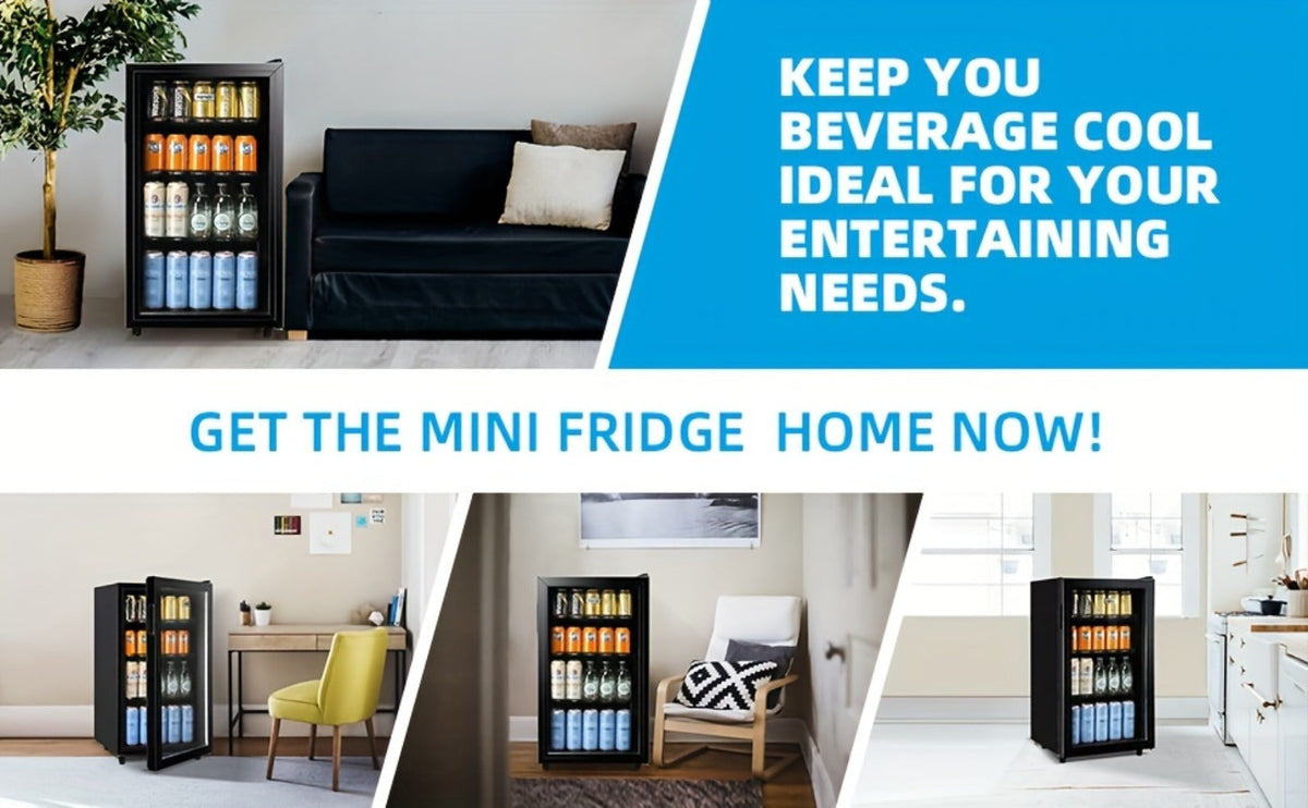 Beverage Refrigerator with Glass Door – Mini Fridge 2.0/3.5/4.0 Cu Ft, LED Lights, Adjustable Shelves, R600a Cooling for Beer, Wine & Drinks, Home, Office & Bar - product image 18