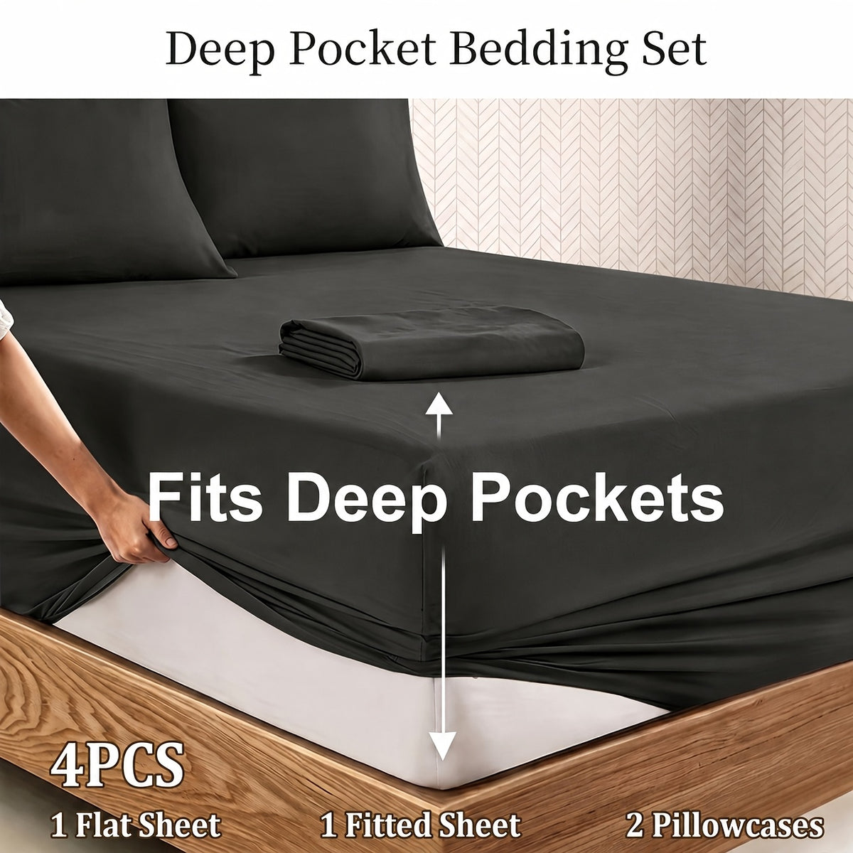 Deep Pocket Bed Sheet Set, Soft Brushed Fabric, Breathable All Season, Easy Care Kids Bedding, Great Christmas & Halloween Gift for Kids, Bedroom Dorm Use - product image 28
