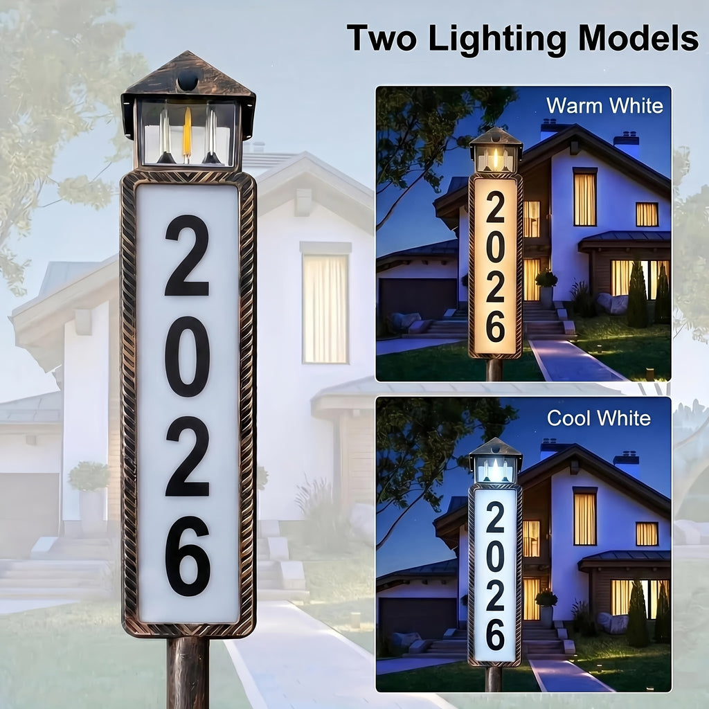 Solar Luminous House Number Sign, 3 Modes LED Lighted Address Board, Clear Visibility at Night, Suitable for Courtyards, Residences, and Apartments, Easy - product image 11