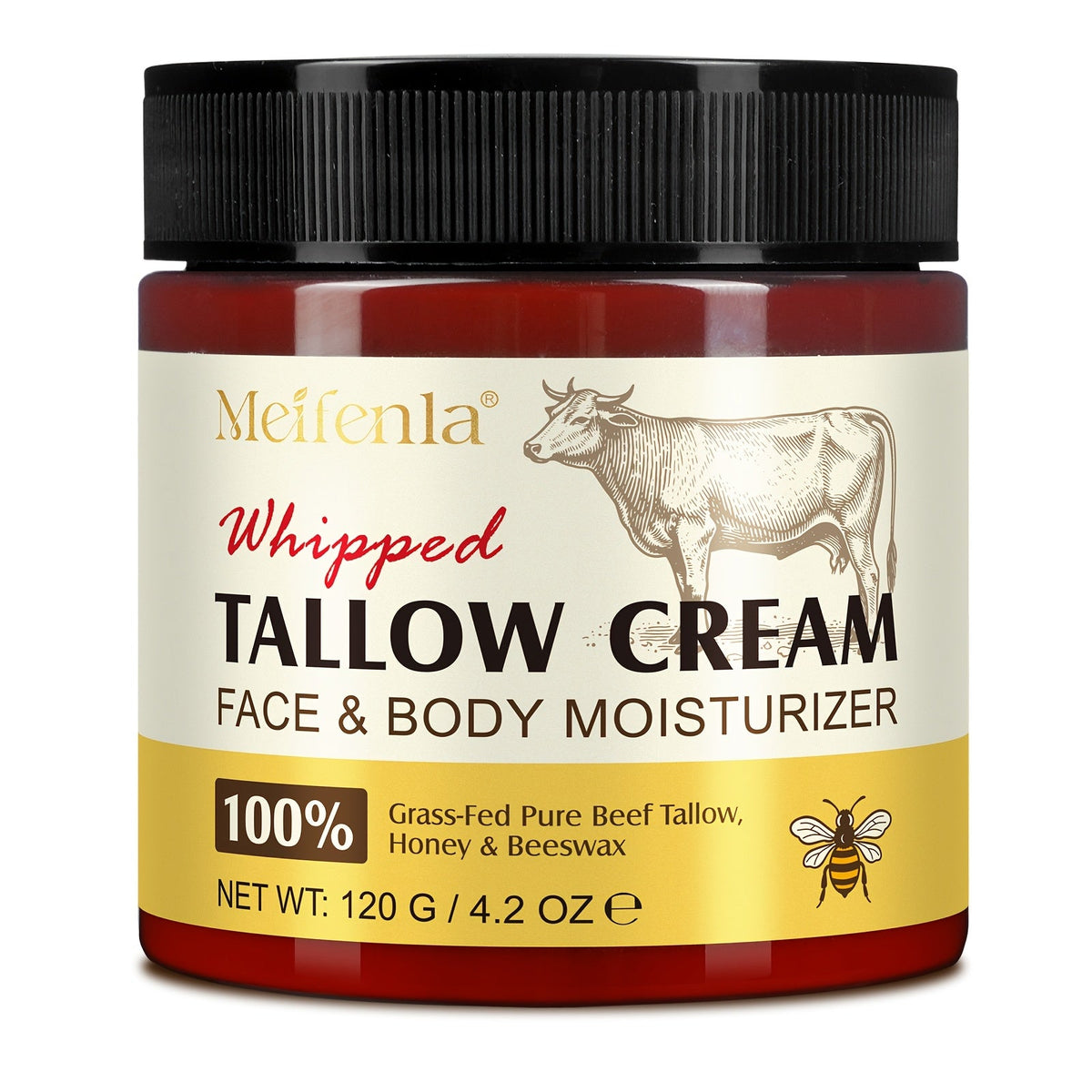 Whipped Tallow Cream 120g Grass-Fed Beef Tallow Honey Beeswax Moisturizing Face Body Hand Cream All Skin Types No Artificial Fragrance Skin Barrier Support - product image 10