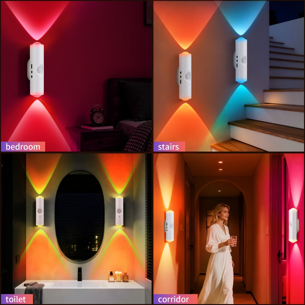 RGB Magnetic Night Light LED Ambient – Multi-Color Motion Sensor, No-Drill Magnetic Install, Long Battery Life for Living Room, Bedroom, Hallway, Stairs & Bar (1pc or 5-Pack) - product image 10