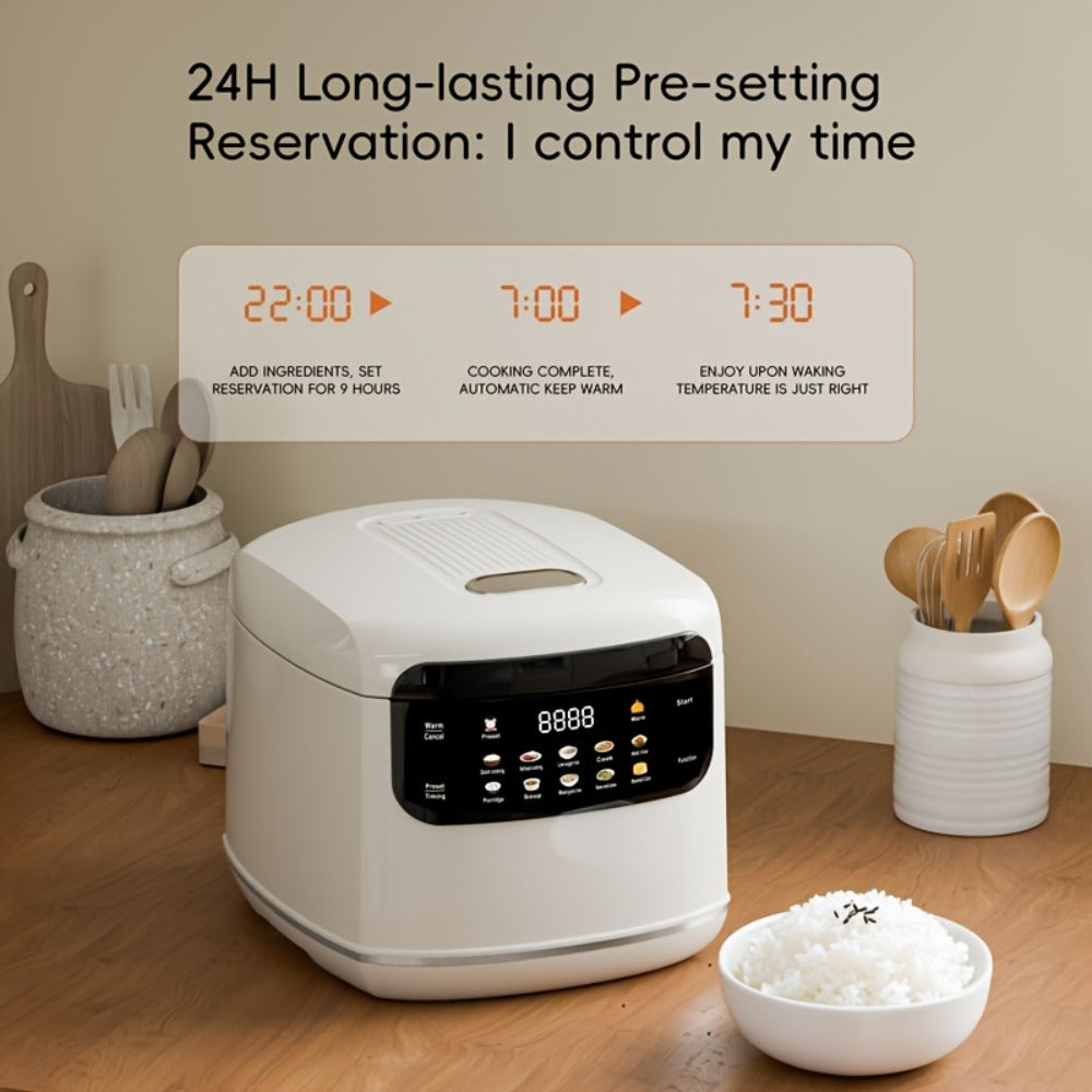 Rice Cooker 2L 4 Cups 10-in-1 Mini Multifunctional Compact Electric Rice Cooker for Rice Soup Stew Oatmeal Cake Steamed Vegetables Perfect for Small Kitchen Dorm Apartment - product image 4