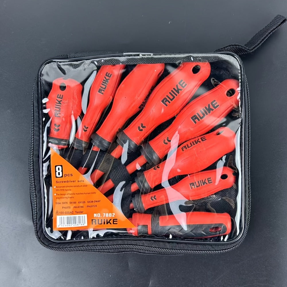 Magnetic Screwdriver Set 8pcs, 4 Slotted & 4 Phillips Non-Slip Handle Precision Screwdrivers, Manual Hand Tool Kit for Electronics, Furniture, Appliances, Car Repair & DIY Projects - product image 8