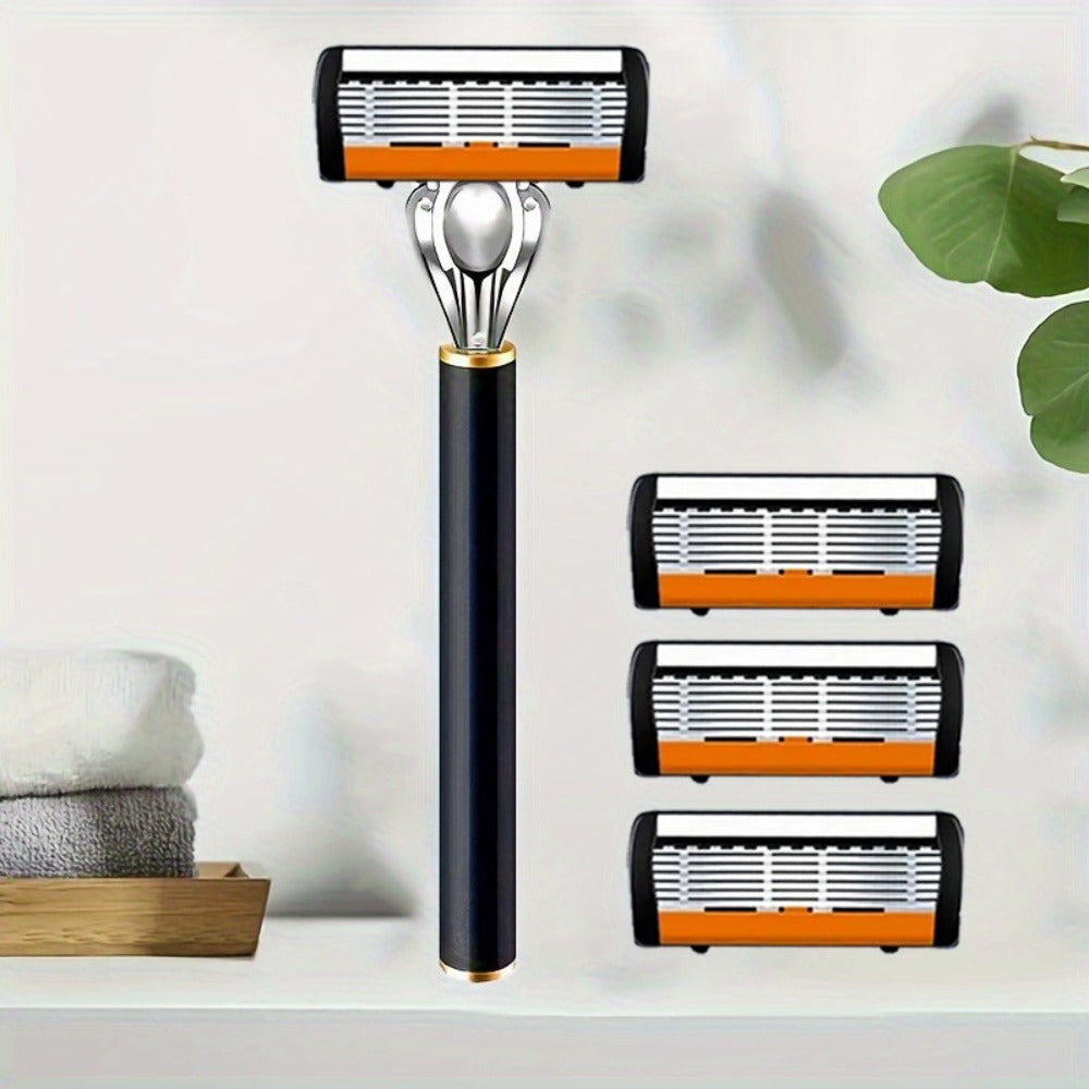 Safety Razor Set with Replacement Blades – Anti-Slip Metal Handle, Contour Fitting, Fully Washable Shaving Kit for Men | 24 or 36 Blades - product image 2