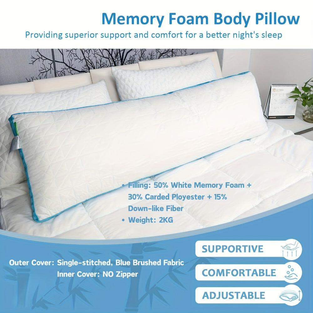 Body Pillow for Adults Full Body Pillow Firm Long Sleeping Pillow for Back Stomach Side Sleeper Bed Pillow Support Pregnancy Pillow Grey Pink - product image 4