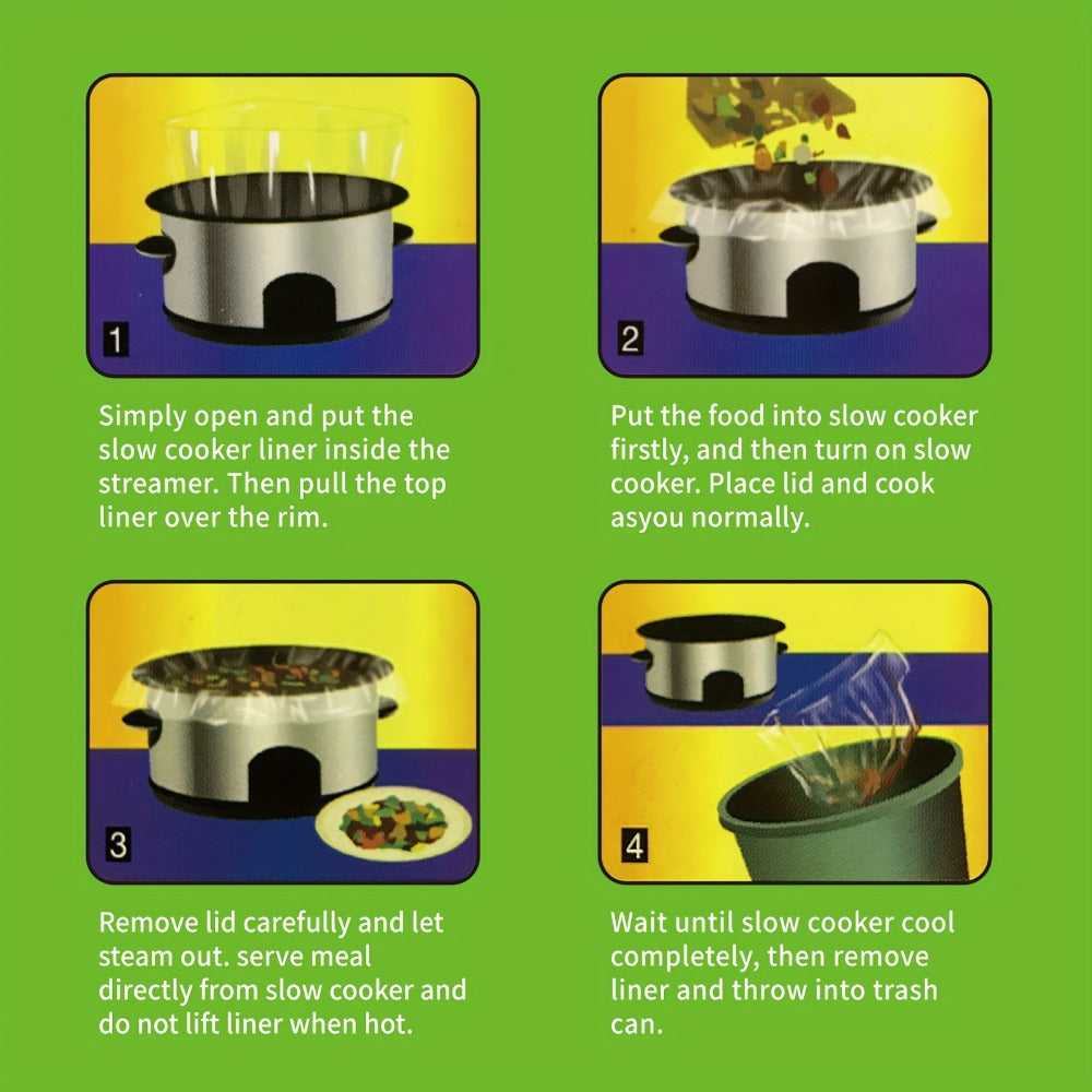 Slow Cooker Liners 14x22 Inch Disposable Cooking Bags 30 Count Fit 6 to 10 Quart Oval and Round Crock Pot Liners Food Safe BPA Free Easy Cleanup for Holiday Cooking - product image 8