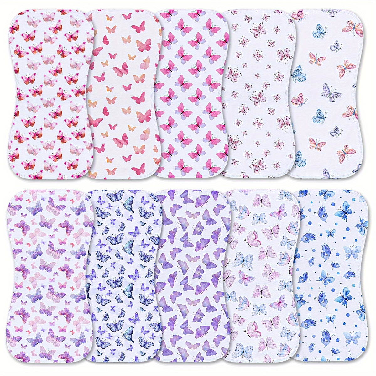 10pcs Burp Cloths for Baby Boys and Girls - Baby Burp Cloth, Baby Washcloths, Burp Rags, Large Neutral Burp Clothes for Newborn - product image
