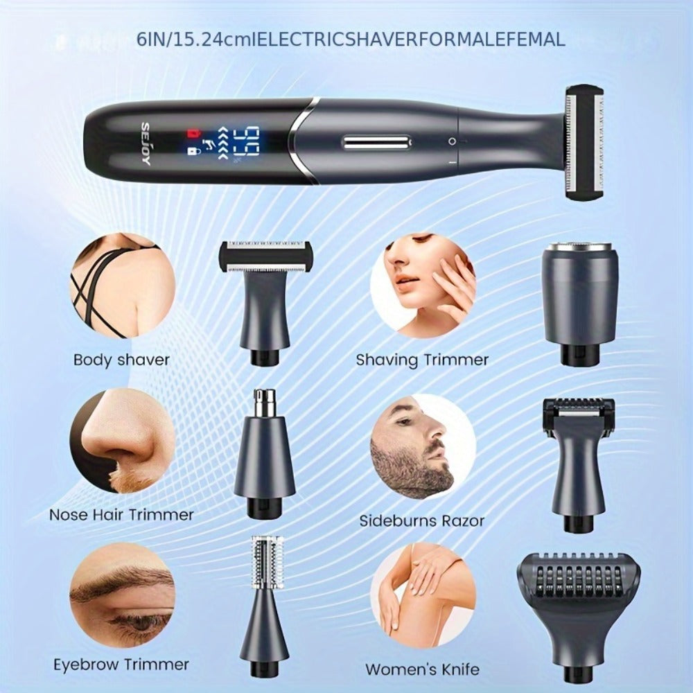 Bikini Trimmer Electric Razor for Women & Men 6-in-1 Hair Remover Kit Face Eyebrow Nose Arms Legs Pubic Wet Dry Painless Shaver Grooming Set - product image 4