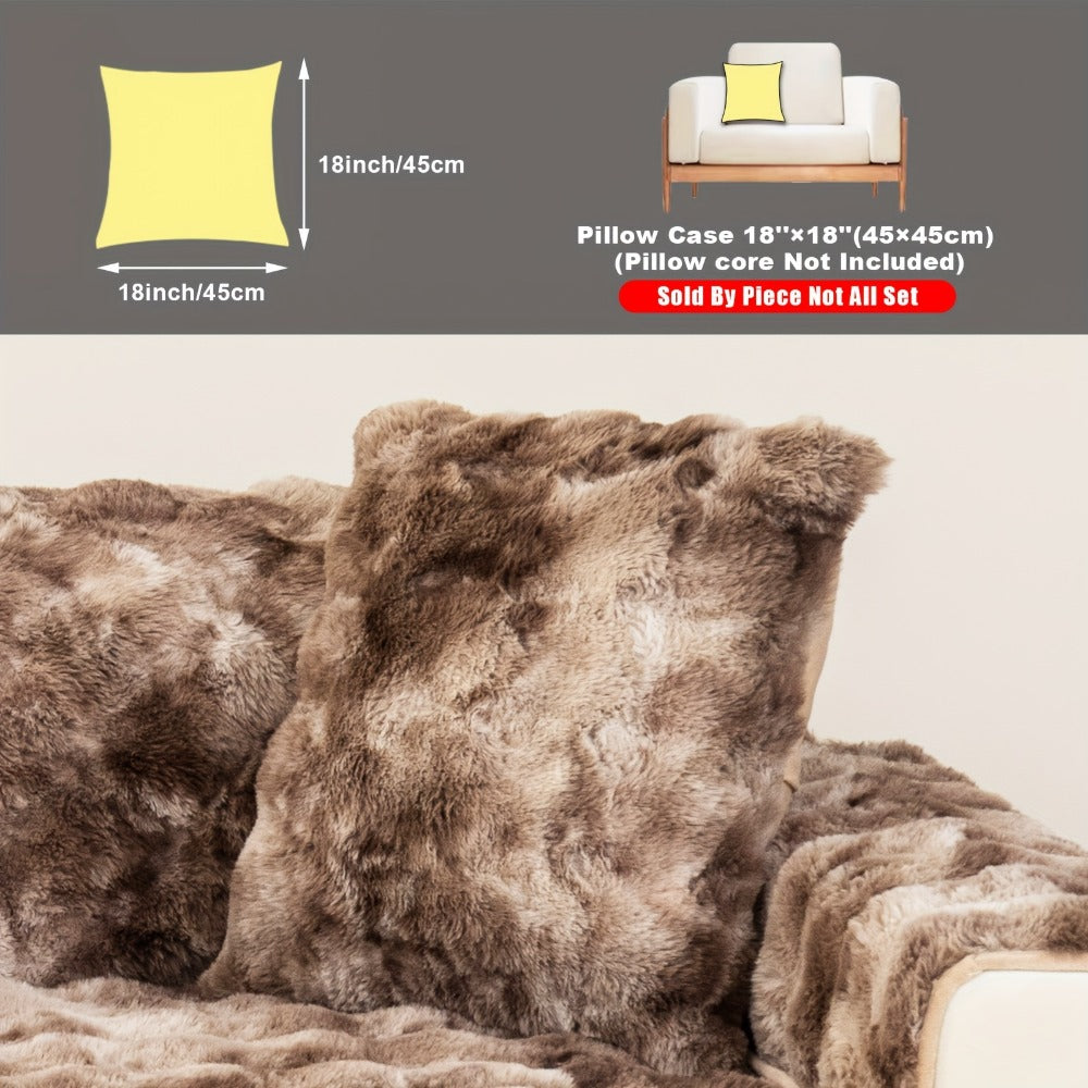 Plush Sofa Cover Faux Lamb Thick Fluffy Couch Slipcover Pet Friendly Machine Washable Gradient Color Polyester Furniture Protector for Armchair Single Double Triple Sofa Living Roo - product image 25